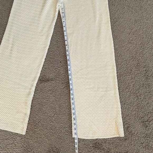 Sancia‎ Michaela Knit Wide Leg Pants Cream XS NWT Cozy Luxe Fall Winter